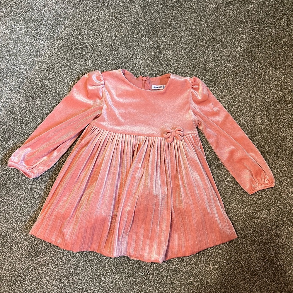 Mayoral Pink Long Sleeve Dress